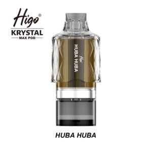 Higo Krystal Max 7500 Pod - Huba Huba Higo Krystal Max 7500 replacement pod in Huba Huba flavour - 2ml prefilled pod with 10ml refill container, 20mg nic salt e-liquid, UK TPD compliant