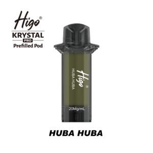 Higo Krystal Pro 600 Pod - Huba Huba Higo Krystal Pro 600 replacement pod in Huba Huba flavour - 2ml prefilled pod, 20mg nic salt e-liquid, UK TPD compliant