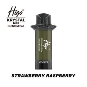 Higo Krystal Pro 600 Pod - Strawberry Raspberry Higo Krystal Pro 600 replacement pod in Strawberry Raspberry flavour - 2ml prefilled pod, 20mg nic salt e-liquid, UK TPD compliant