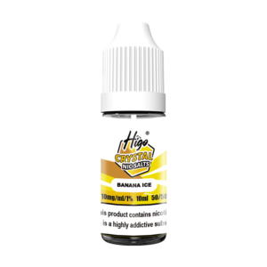Higo Nic Salts 10ml - Banana Ice (10mg) Higo Nic Salts 10ml Banana Ice nic salt e-liquid bottle - 10mg strength, UK TPD compliant