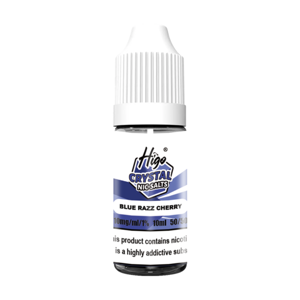Higo Nic Salts 10ml Blue Razz Gummy nic salt e-liquid bottle - 10mg strength, UK TPD compliant