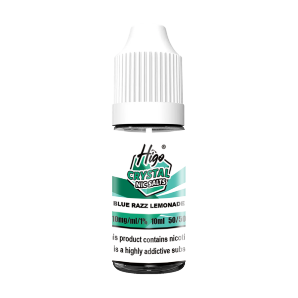 Higo Nic Salts 10ml Blue Razz Lemonade nic salt e-liquid bottle - 10mg strength, UK TPD compliant