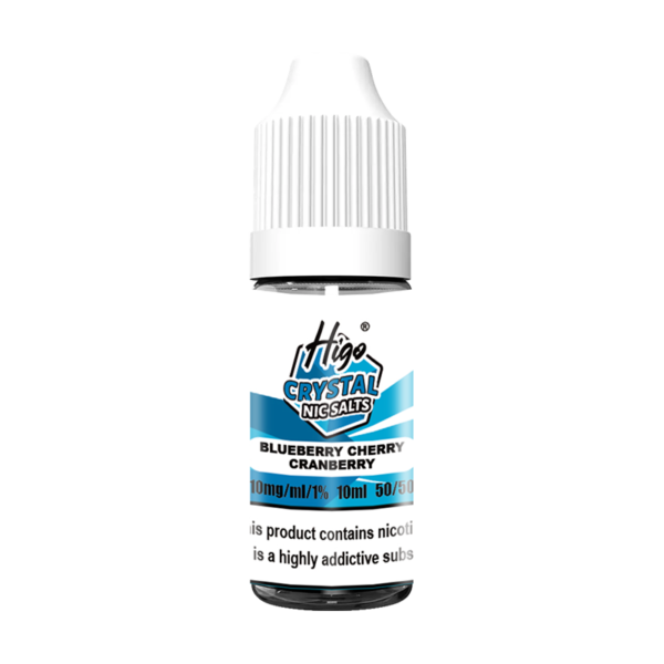 Higo Nic Salts 10ml Blueberry Cherry Cranberry nic salt e-liquid bottle - 10mg strength, UK TPD compliant