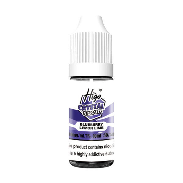 Higo Nic Salts 10ml - Blueberry Lemon Lime (10mg) Higo Nic Salts 10ml Blueberry Lemon Lime nic salt e-liquid bottle - 10mg strength, UK TPD compliant