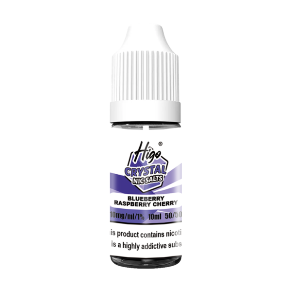 Higo Nic Salts 10ml - Blueberry Raspberry Cherry (10mg) Higo Nic Salts 10ml Blueberry Raspberry Cherry nic salt e-liquid bottle - 10mg strength, UK TPD compliant