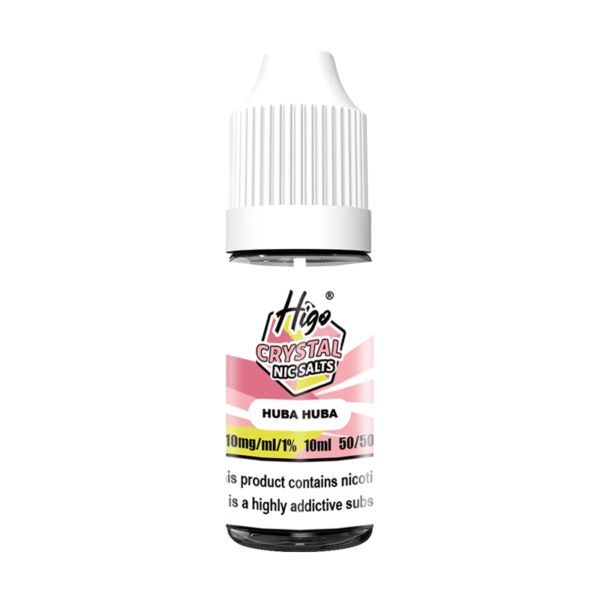 Higo Nic Salts 10ml - Huba Huba (10mg) Higo Nic Salts 10ml Huba Huba nic salt e-liquid bottle - 10mg strength, UK TPD compliant