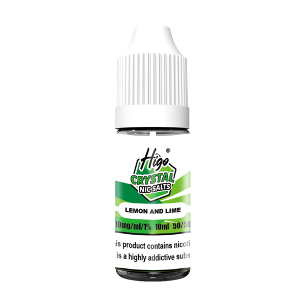 Higo Nic Salts 10ml Lemon & Lime nic salt e-liquid bottle - 10mg strength, UK TPD compliant