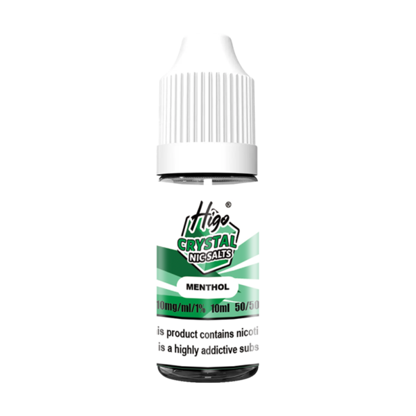 Higo Nic Salts 10ml Menthol nic salt e-liquid bottle - 10mg strength, UK TPD compliant