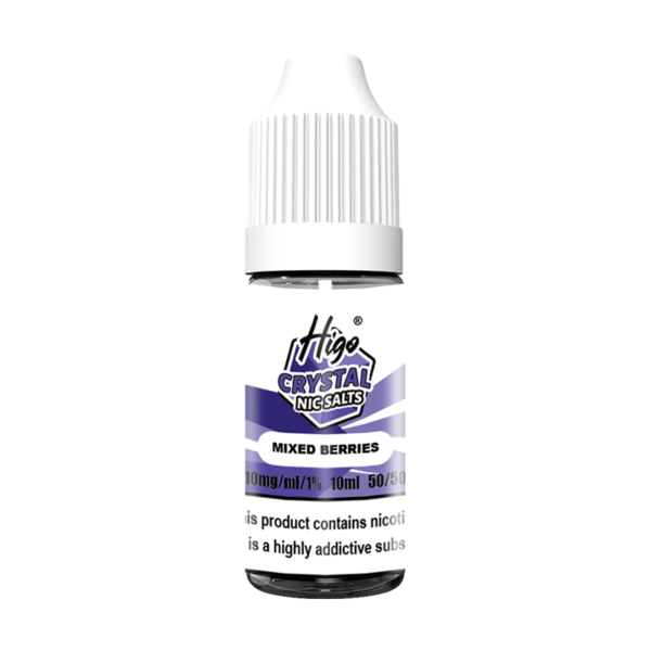 Higo Nic Salts 10ml - Mixed Berries (10mg) Higo Nic Salts 10ml Mixed Berries nic salt e-liquid bottle - 10mg strength, UK TPD compliant