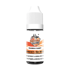 Higo Nic Salts 10ml - Rainbow Candy (10mg) Higo Nic Salts 10ml Rainbow Candy nic salt e-liquid bottle - 10mg strength, UK TPD compliant