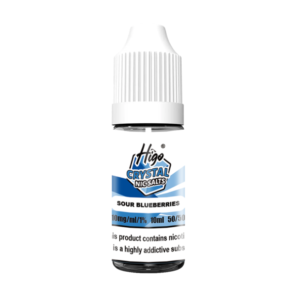 Higo Nic Salts 10ml - Sour Blueberries (10mg) Higo Nic Salts 10ml Sour Blueberries nic salt e-liquid bottle - 10mg strength, UK TPD compliant