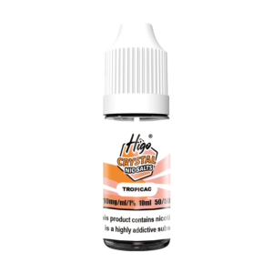 Higo Nic Salts 10ml - Tropical (10mg) Higo Nic Salts 10ml Tropical nic salt e-liquid bottle - 10mg strength, UK TPD compliant