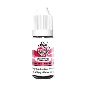 Higo Nic Salts 10ml - Watermelon Bubblegum (10mg) Higo Nic Salts 10ml Watermelon Bubblegum nic salt e-liquid bottle - 10mg strength, UK TPD compliant