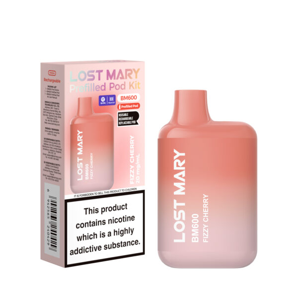LOST MARY BM600 KIT - FIZZYCHERRY Lost Mary BM600 - Fizzy Cherry