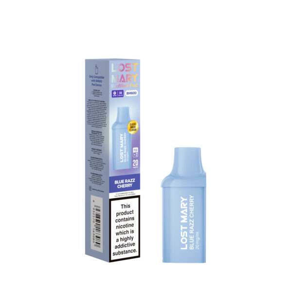 LOST MARY BM600 KIT PODS - BLUERAZZCHERRY Lost Mary BM600 Pods - Blue Razz Cherry