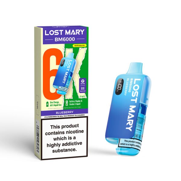 Lost Mary BM6000 pre-filled pod kit in Blueberry flavour