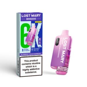 Lost Mary BM6000 - Blueberry Sour Raspberry Lost Mary BM6000 pre-filled pod kit in Blueberry Sour Raspberry flavour