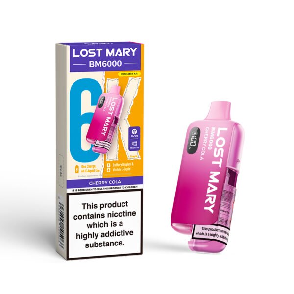 Lost Mary BM6000 pre-filled pod kit in Cherry Cola flavour