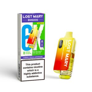Lost Mary BM6000 - Cherry Peach Lemonade Lost Mary BM6000 pre-filled pod kit in Cherry Peach Lemonade flavour