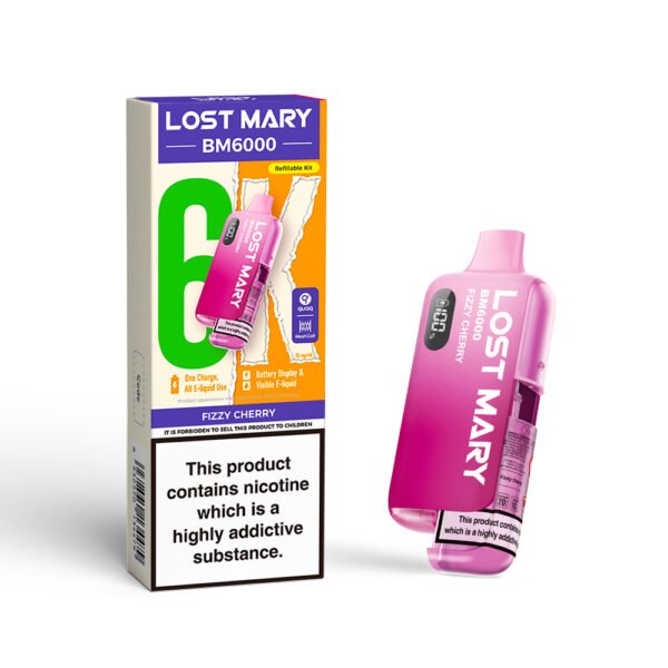 Lost Mary BM6000 pre-filled pod kit in Fizzy Cherry flavour