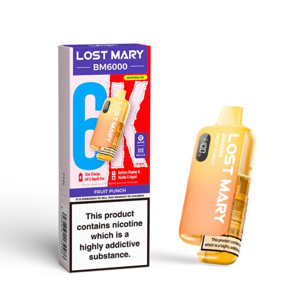 Lost Mary BM6000 pre-filled pod kit in Fruit Punch flavour