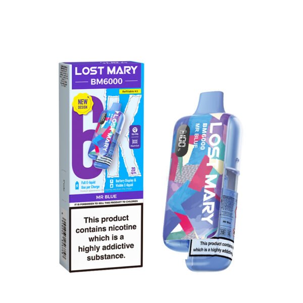 Lost Mary BM6000 pre-filled pod kit in Mr Blue flavour