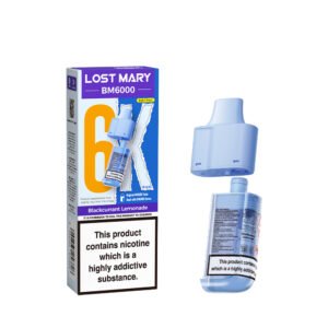 Lost Mary BM6000 replacement pod in Blackcurrant Lemonade flavour