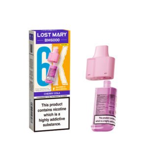 Lost Mary BM6000 replacement pod in Cherry Cola flavour
