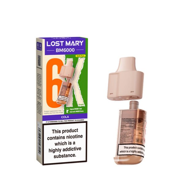 Lost Mary BM6000 replacement pod in Cola flavour