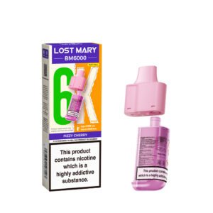 Lost Mary BM6000 Pods - Fizzy Cherry Lost Mary BM6000 replacement pod in Fizzy Cherry flavour