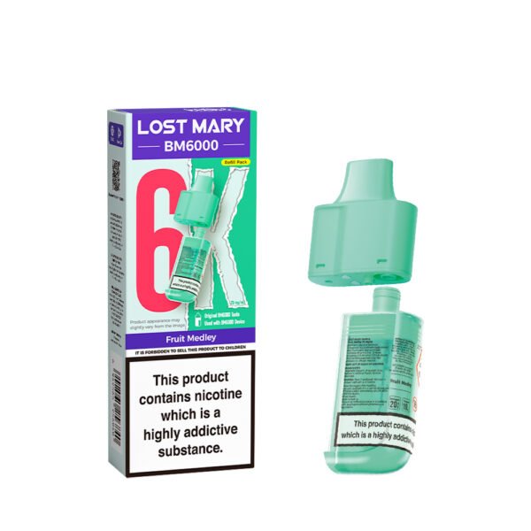 Lost Mary BM6000 replacement pod in Fruit Medley flavour