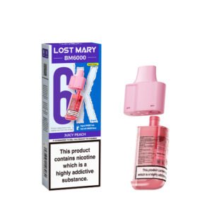 Lost Mary BM6000 replacement pod in Juicy Peach flavour