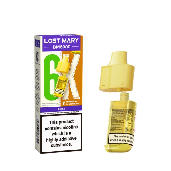 Lost Mary BM6000 replacement pod in Latte flavour
