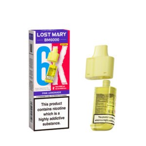 Lost Mary BM6000 Pods - Pink Lemonade Lost Mary BM6000 replacement pod in Pink Lemonade flavour