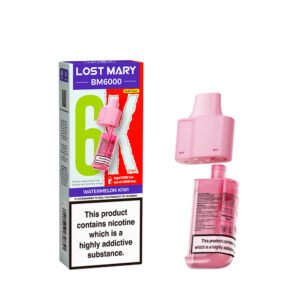 Lost Mary BM6000 Pods - Watermelon Kiwi Lost Mary BM6000 replacement pod in Watermelon Kiwi flavour