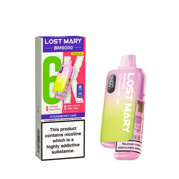 Lost Mary BM6000 pre-filled pod kit in Strawberry Lime flavour