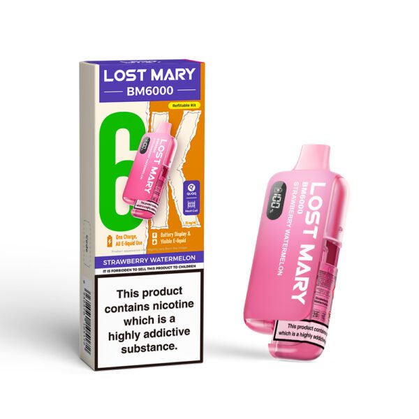 Lost Mary BM6000 pre-filled pod kit in Strawberry Watermelon flavour