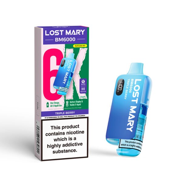 Lost Mary BM6000 pre-filled pod kit in Triple Berry flavour