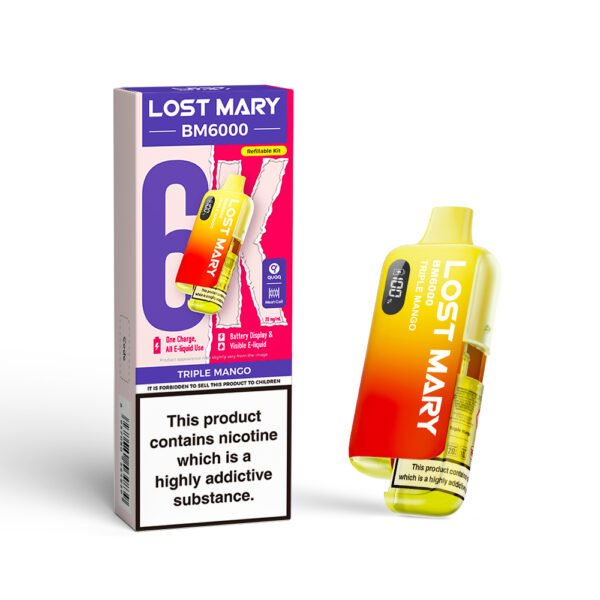 Lost Mary BM6000 pre-filled pod kit in Triple Mango flavour