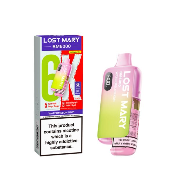 Lost Mary BM6000 pre-filled pod kit in Watermelon Kiwi flavour