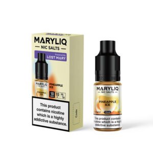 Lost Mary Pineapple Ice - 10mg Lost Mary Pineapple Ice nic salt e-liquid 10mg bottle