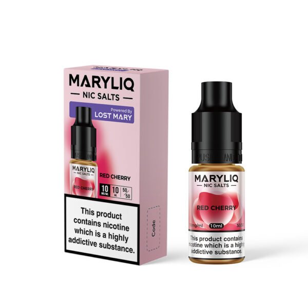 Lost Mary Red Cherry - 10mg Lost Mary Red Cherry nic salt e-liquid 10mg bottle