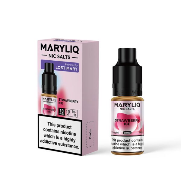 Lost Mary Strawberry Ice nic salt e-liquid 10mg bottle