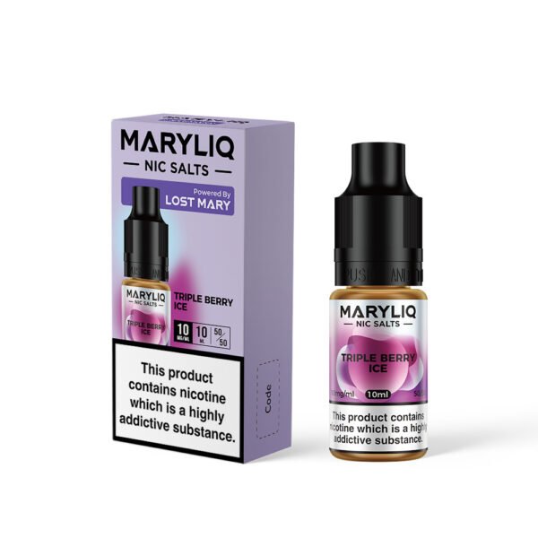 Lost Mary Triple Berry Ice nic salt e-liquid 10mg bottle