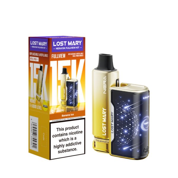Lost Mary Nera 15k pre-filled pod kit in Banana Ice flavour