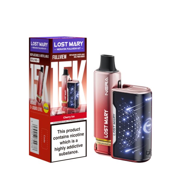 Lost Mary Nera 15k pre-filled pod kit in Cherry Ice flavour
