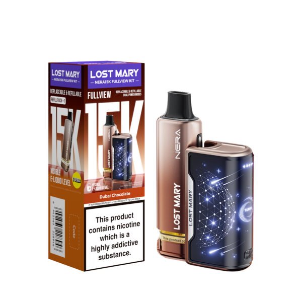 Lost Mary Nera 15k pre-filled pod kit in Dubai Chocolate flavour