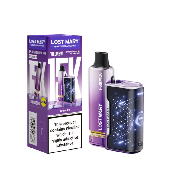 Lost Mary Nera 15k pre-filled pod kit in Grape Ice flavour