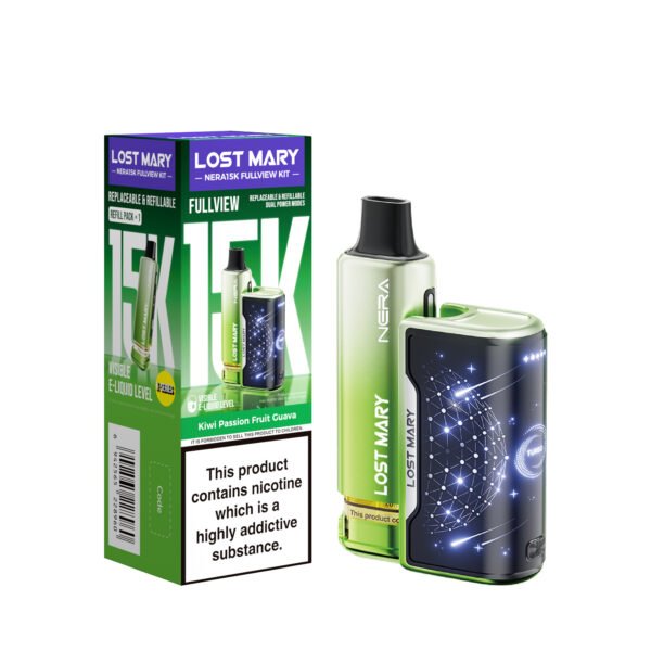 Lost Mary Nera 15k pre-filled pod kit in Kiwi Passionfruit Guava flavour