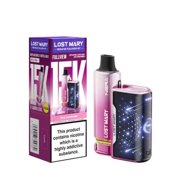 Lost Mary Nera 15k pre-filled pod kit in Pink Lemonade flavour
